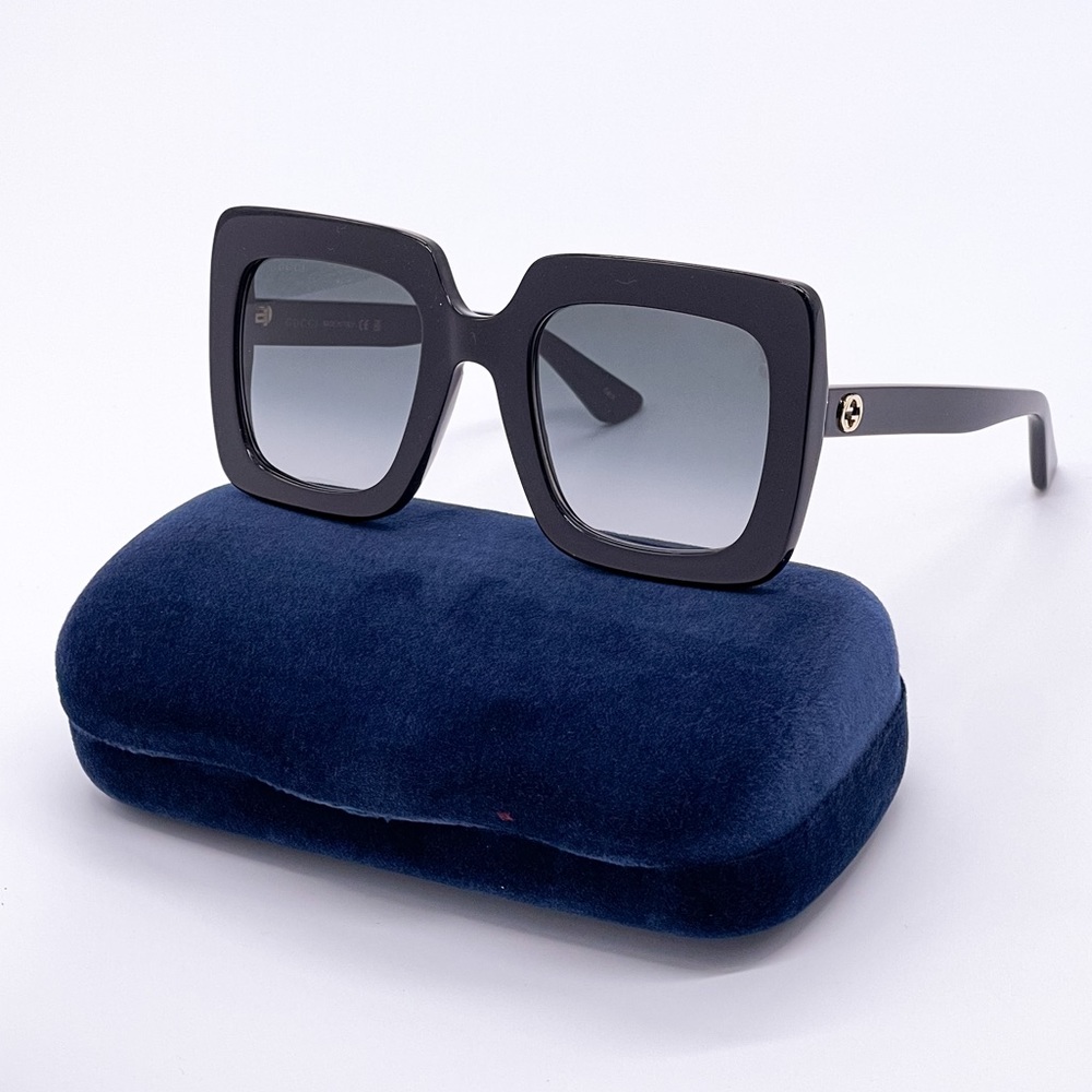 NEW GUCCI GG0328S 001 SQUARE WOMEN SUNGLASSES GUCCI NEW COLLECTION EYEWEAR - Picture 1 of 12